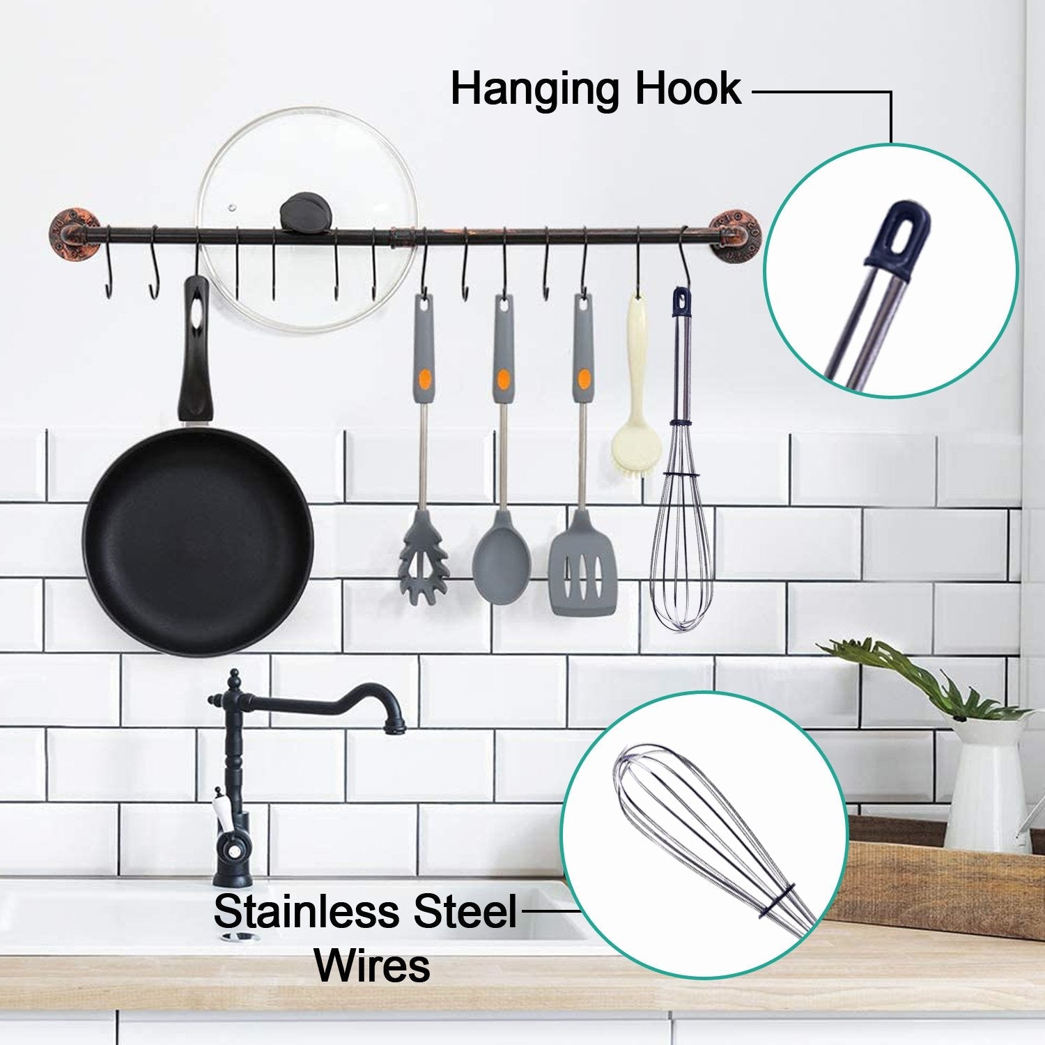 Compact 8-inch whisk for various cooking tasks Compact 8-inch whisk for various cooking tasks